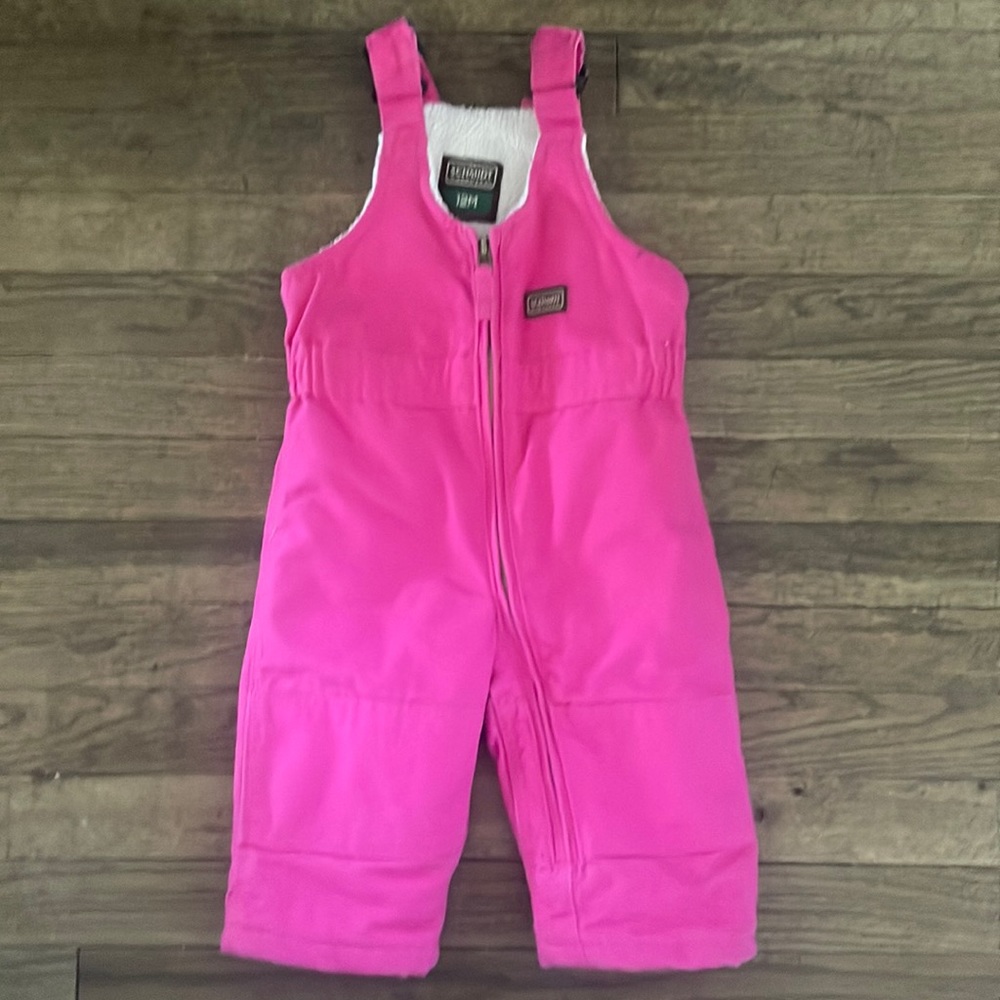 CE Schmidt Pink coveralls snow pants for TODDLER